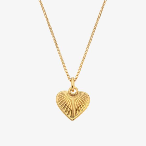 Hot Diamonds Essence 18ct Gold Plated Heart Pendant Necklace DP1019