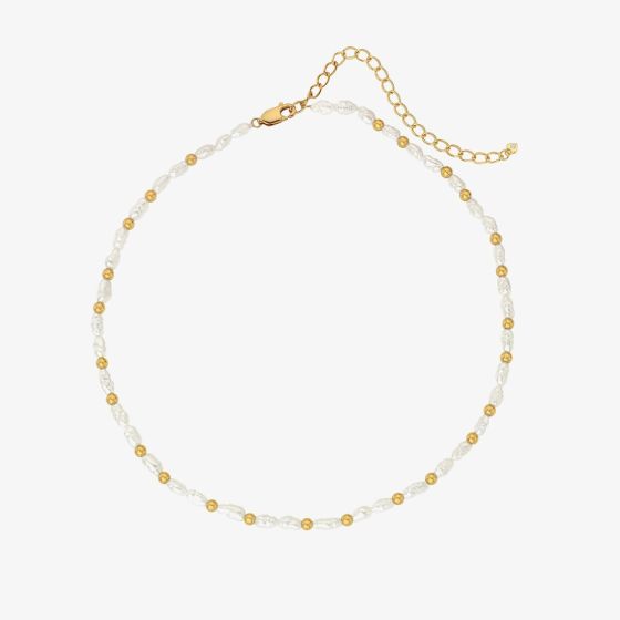 Hot Diamonds HD X Golden Edit Golden Edit Calm Mother Of Pearl Choker Necklace DN156