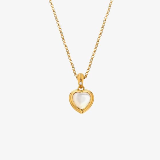 Hot Diamonds HD X Golden Edit Golden Edit Pearl Heart Pendant Necklace DP1000