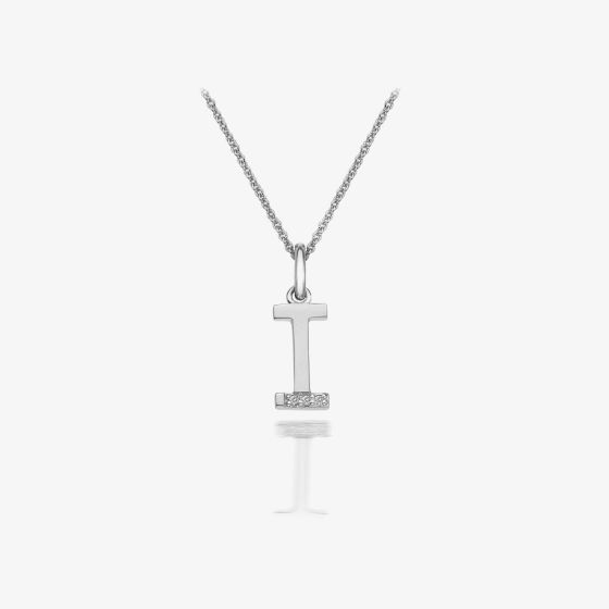 Hot Diamonds Love Letters Silver I Pendant Necklace DP409