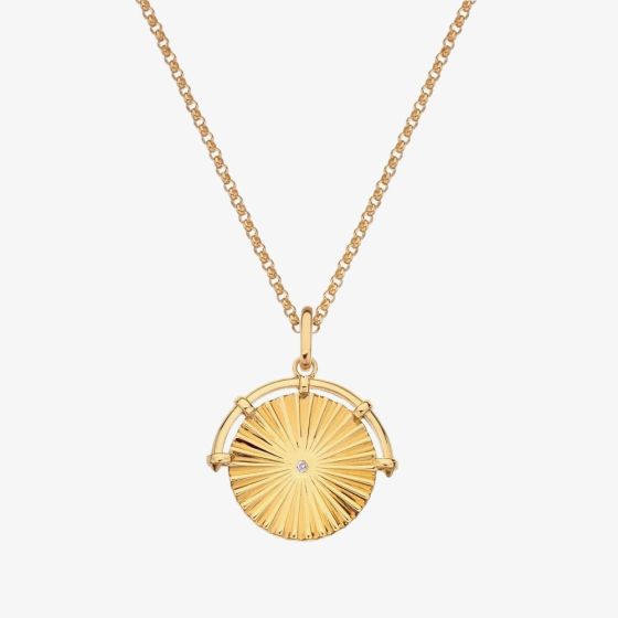 Hot Diamonds HD X Golden Edit 18ct Gold Plated Hope Halo Pendant Necklace DP850