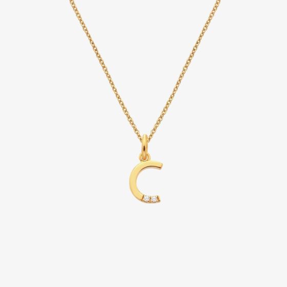 Hot Diamonds HD X Golden Edit Golden Edit C Pendant Necklace DP941