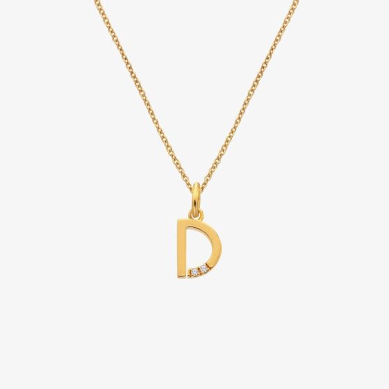 Hot Diamonds HD X Golden Edit Golden Edit D Pendant Necklace DP942