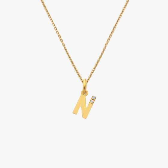 Hot Diamonds HD X Golden Edit Golden Edit N Pendant Necklace DP952