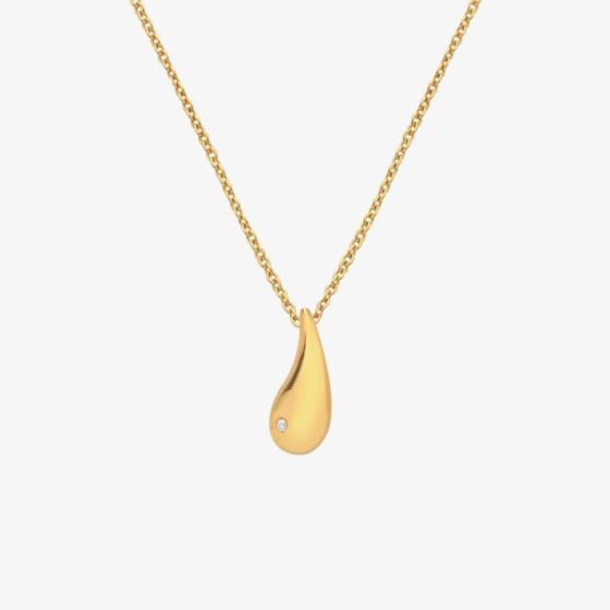 Hot Diamonds HD X Golden Edit Golden Edit Tide Diamond Pendant Necklace DP998