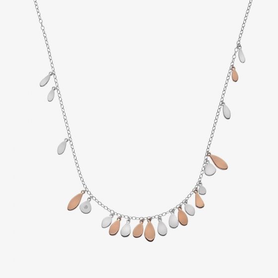 Hot Diamonds Monsoon Statement Rose Gold Plated Necklace DN139