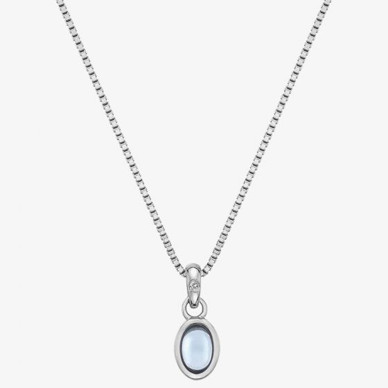 Hot Diamonds Blue Topaz Birthstone Necklace - December DP765