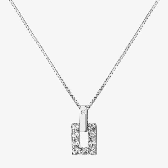 Hot Diamonds Echo White Topaz Open Pedant Necklace DP898