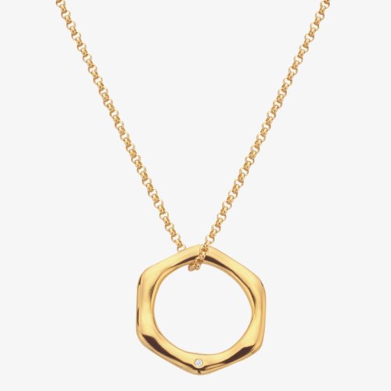 Hot Diamonds HD X Golden Edit Fluid Open Necklace DP904
