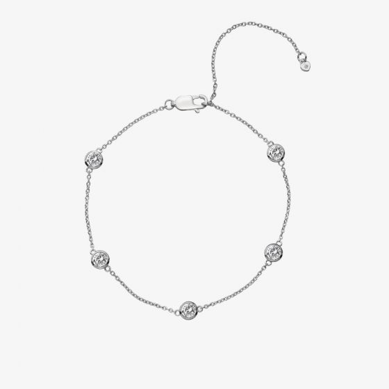 Hot Diamonds Tender White Topaz Intermittent Bracelet DL580