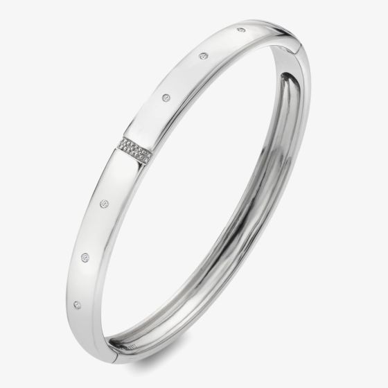 Hot Diamonds Most Loved Silver Hinged Bangle DC178