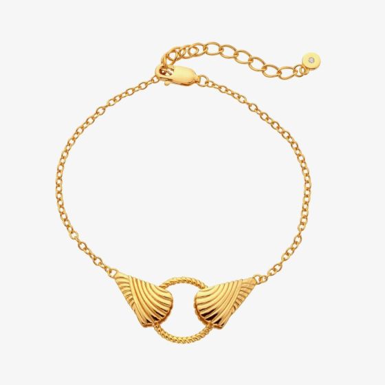 Hot Diamonds X Golden Edit Paris Gold Plated Diamond Linked Bracelet DL705