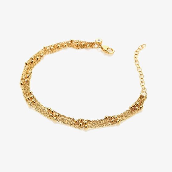 Hot Diamonds HD X Tasha Ghouri Gold Plated Multi Strand Bracelet DL691
