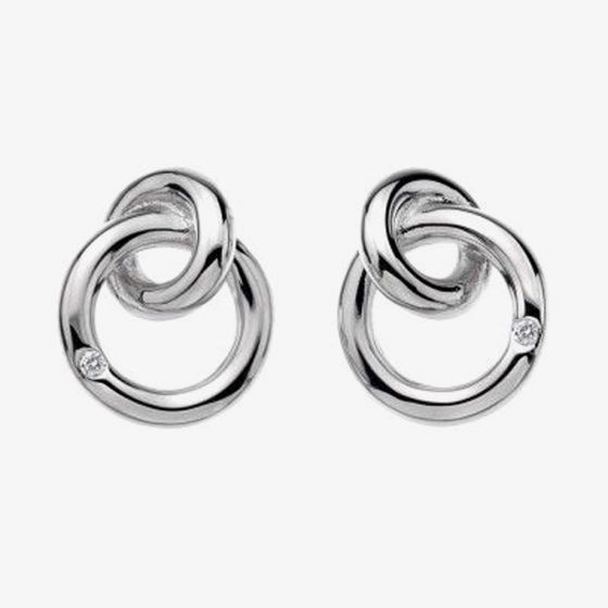 Hot Diamonds Eternity Silver Diamond Circles Stud Earrings DE308