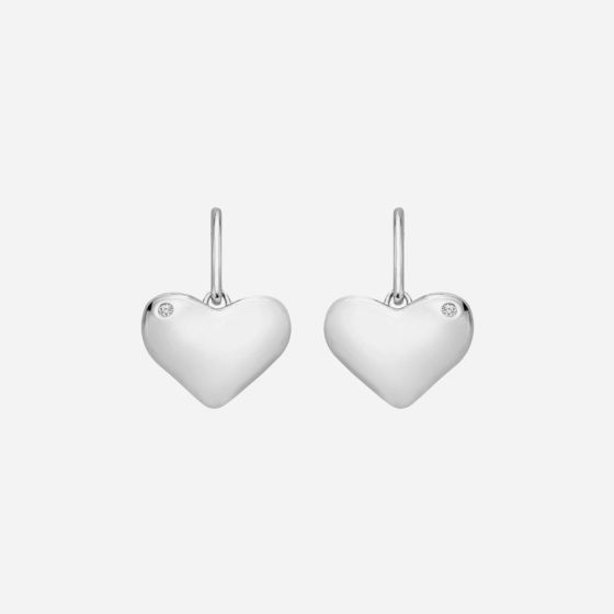 Hot Diamonds Desire Silver Diamond Heart Hook Drops Earrings DE780