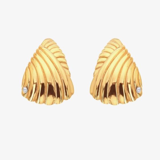 Hot Diamonds X Golden Edit Paris Gold Plated Diamond Stud Earrings DE839