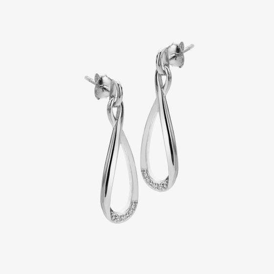 Hot Diamonds Flourish Silver Dropper Earrings DE742