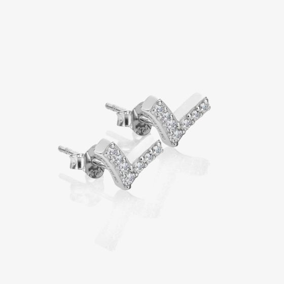 Hot Diamonds Silver Lustre White Topaz Stud Earrings DE877