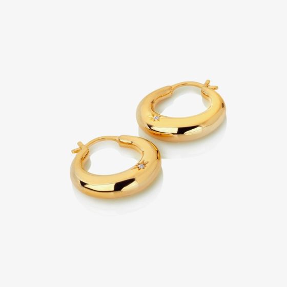 Hot Diamonds HD X Golden Edit Soul Statement Hoop Earrings DE672