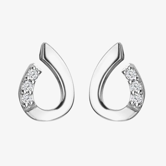 Hot Diamonds Most Loved Silver Teardrop Stud Earrings DE729