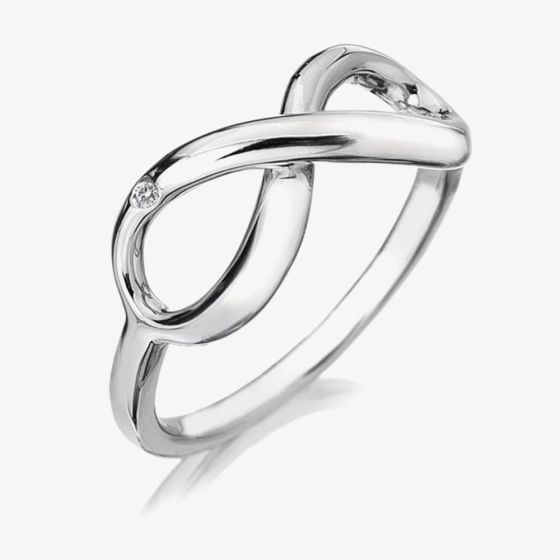 Hot Diamonds Sterling Silver Diamond Infinity Ring DR144