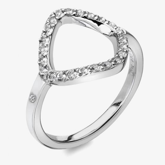 Hot Diamonds Behold White Topaz Statement Ring DR221