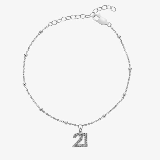 Hot Diamonds Silver Whisper Sterling Silver 21st Birthday Bracelet SWB002