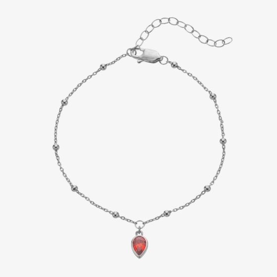 Hot Diamonds Silver Whisper Sterling Silver January Birthstone Bracelet SWB025