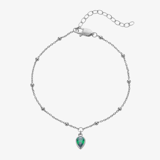 Hot Diamonds Silver Whisper Sterling Silver May Birthstone Bracelet SWB029