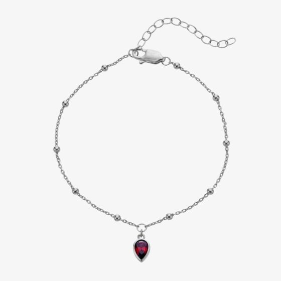 Hot Diamonds Silver Whisper Sterling Silver July Birthstone Bracelet SWB031