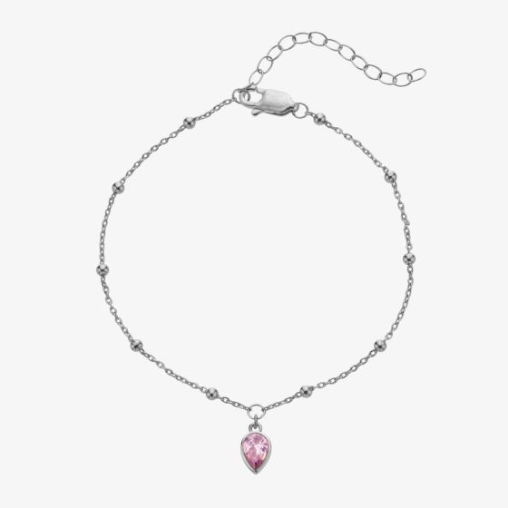 Hot Diamonds Silver Whisper Sterling Silver October Birthstone Bracelet SWB034