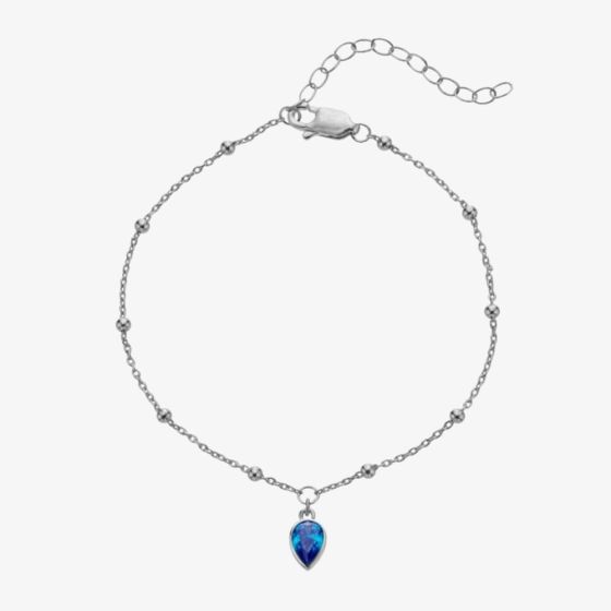 Hot Diamonds Silver Whisper Sterling Silver December Birthstone Bracelet SWB036