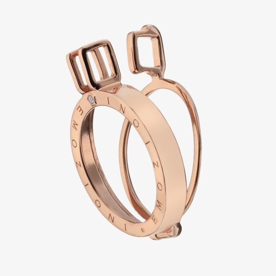 Hot Diamonds Emozioni 18ct Rose Gold Plated 25mm Coin Keeper EK003