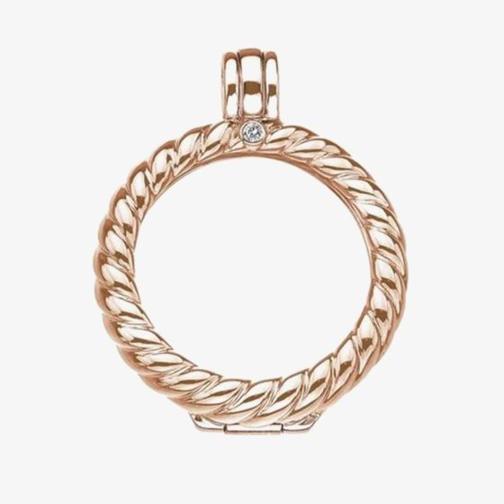 Hot Diamonds Emozioni Sorrento Rose Gold Plated 25mm Coin Keeper EK021