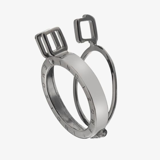 Hot Diamonds Emozioni Black Rhodium Plated 25mm Coin Keeper FK023