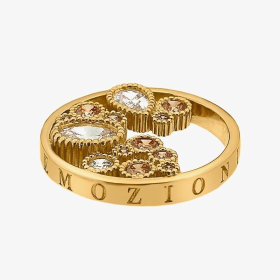 Hot Diamonds Emozioni Freedom Gold Plated Champagne 25mm Coin EC556