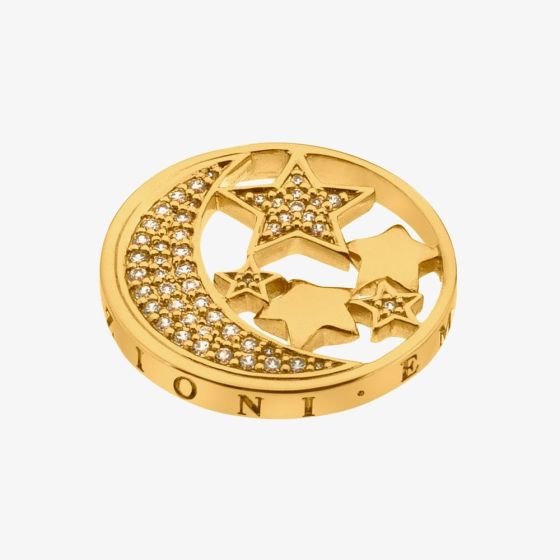 Hot Diamonds Emozioni Notturno Gold Plated 25mm Coin EC560