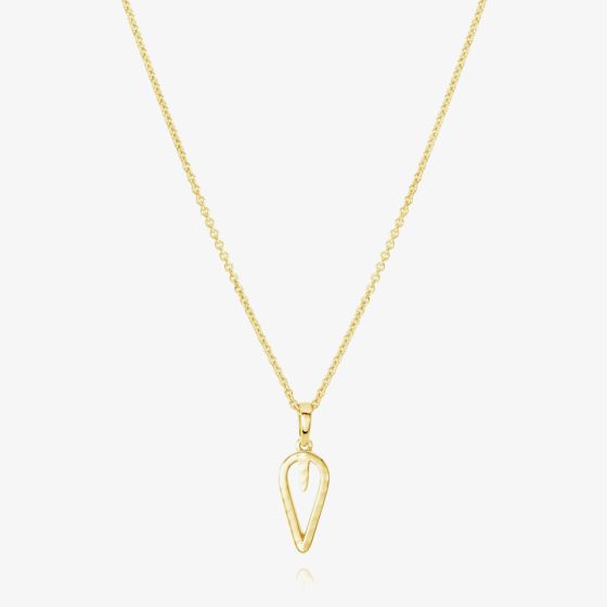 Gaia Leaf Pendant Necklace VJP9508 YGP