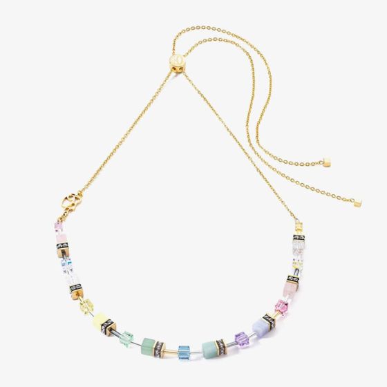 Coeur De Lion GeoCUBE Iconic Nature Multicolour Crystal Necklace 3035/10-1522