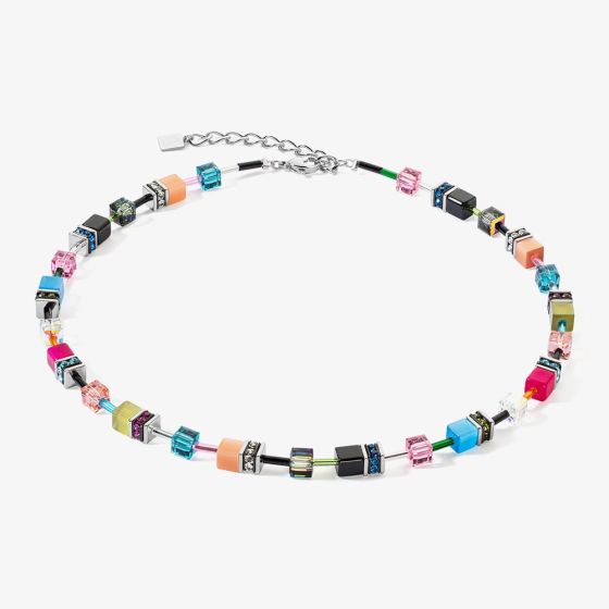 Coeur De Lion GeoCUBE Multi Coloured Multi Stone Necklace 2838/10-1568