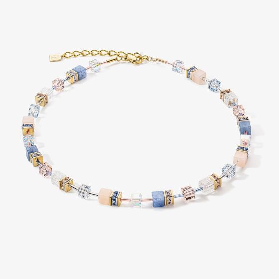 Coeur De Lion GeoCUBE Pastel Multi Stone Multi Coloured Necklace 4605/10-0720