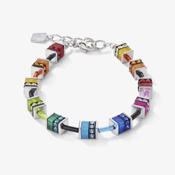 Coeur De Lion GeoCUBE Multicoloured Crystal Bracelet 4409/30-1500
