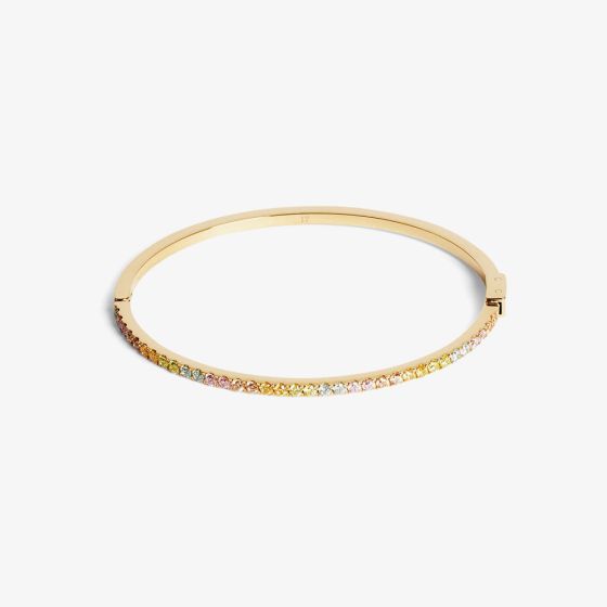 Coeur De Lion Eternal Love Gold Tone Multi Colour Cubic Zirconia Bangle 0146/32-1590
