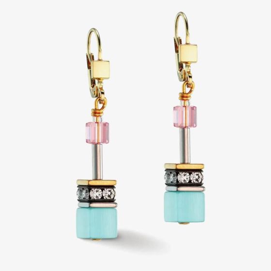 Coeur De Lion GeoCUBE Iconic Gentle Multicolour Dropper Earrings 2838/20-1576