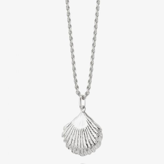 Daisy London Isla Sterling Silver Large Clam Pendant SN04_SLV