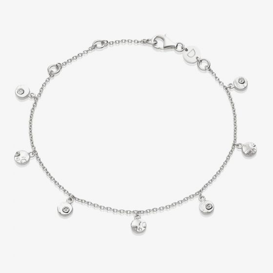 Daisy London Isla Sterling Silver Shell Charm Bracelet SBR02_SLV