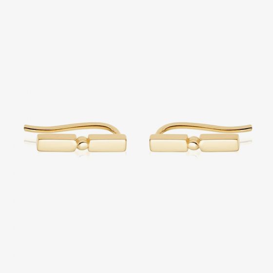 Daisy London Stacked Gold Plated Crawler Bar Earrings EB8011_GP