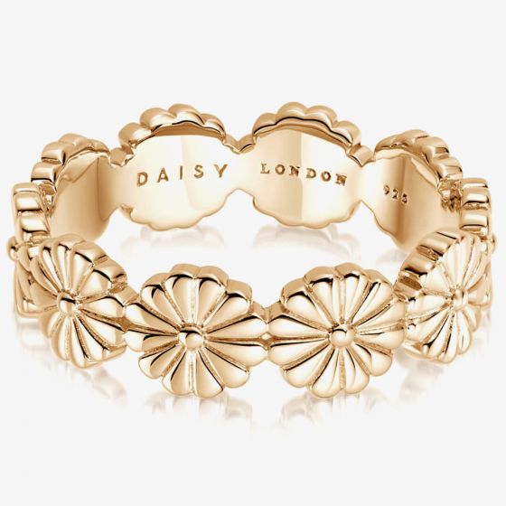 Daisy London Bloom Gold Plated Crown Band Ring DR02_GP