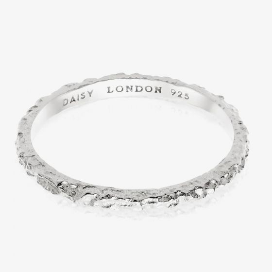 Daisy London Isla Sterling Silver Coral Stacking Ring SSR04_SLV