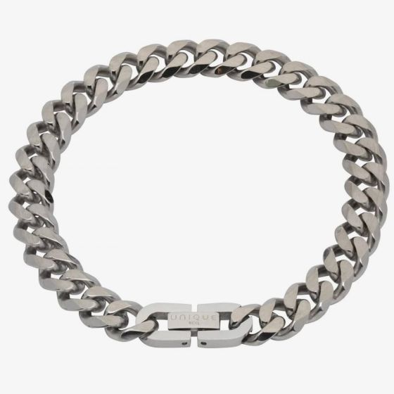 Unique Stainless Steel 21cm Matte Polished Chain Bracelet LAB-250/21CM